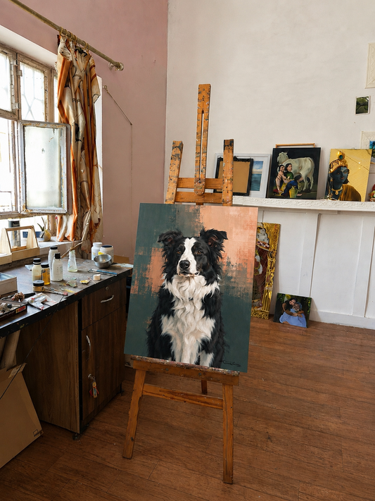 Handmade pet portrait-Canvas