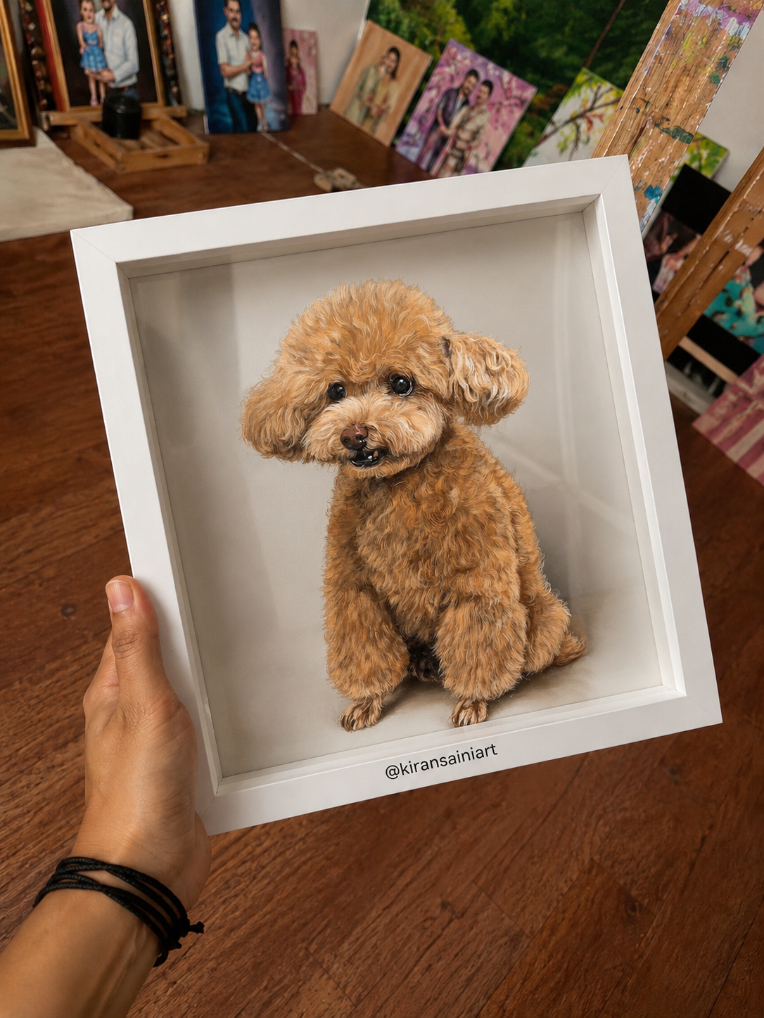 Handmade pet portrait-Glass