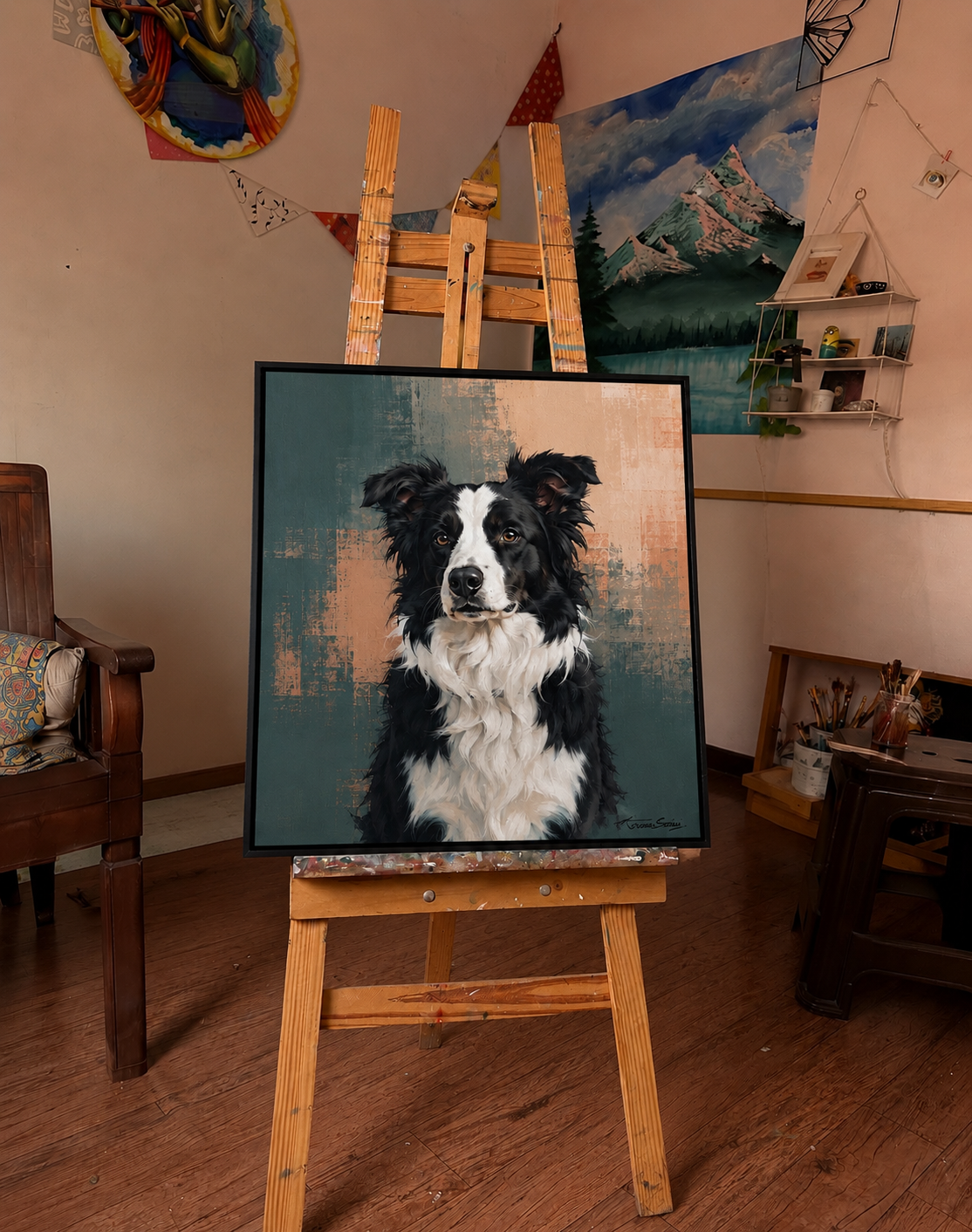 Handmade pet portrait-Canvas