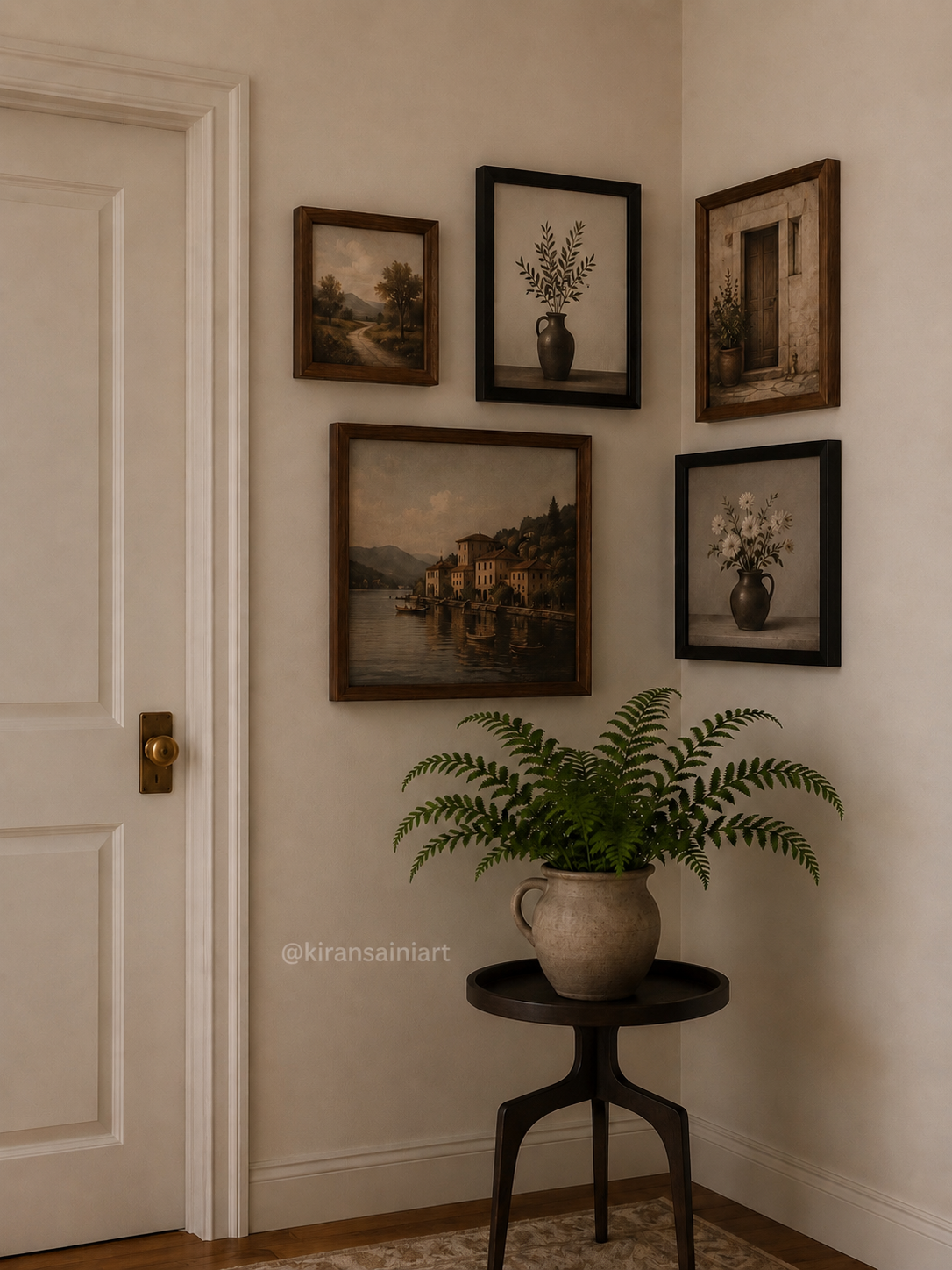 Room Corner Gallery Wall Set of 5 Frames | Premium Pine Wood Picture Frames