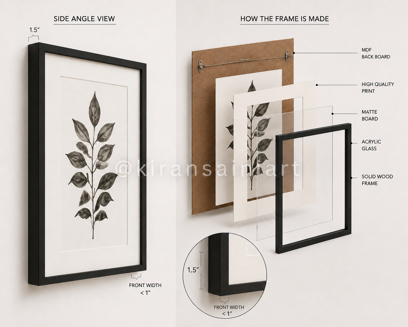Serene Harmony – Set of 3 Minimalist Framed Wall Art