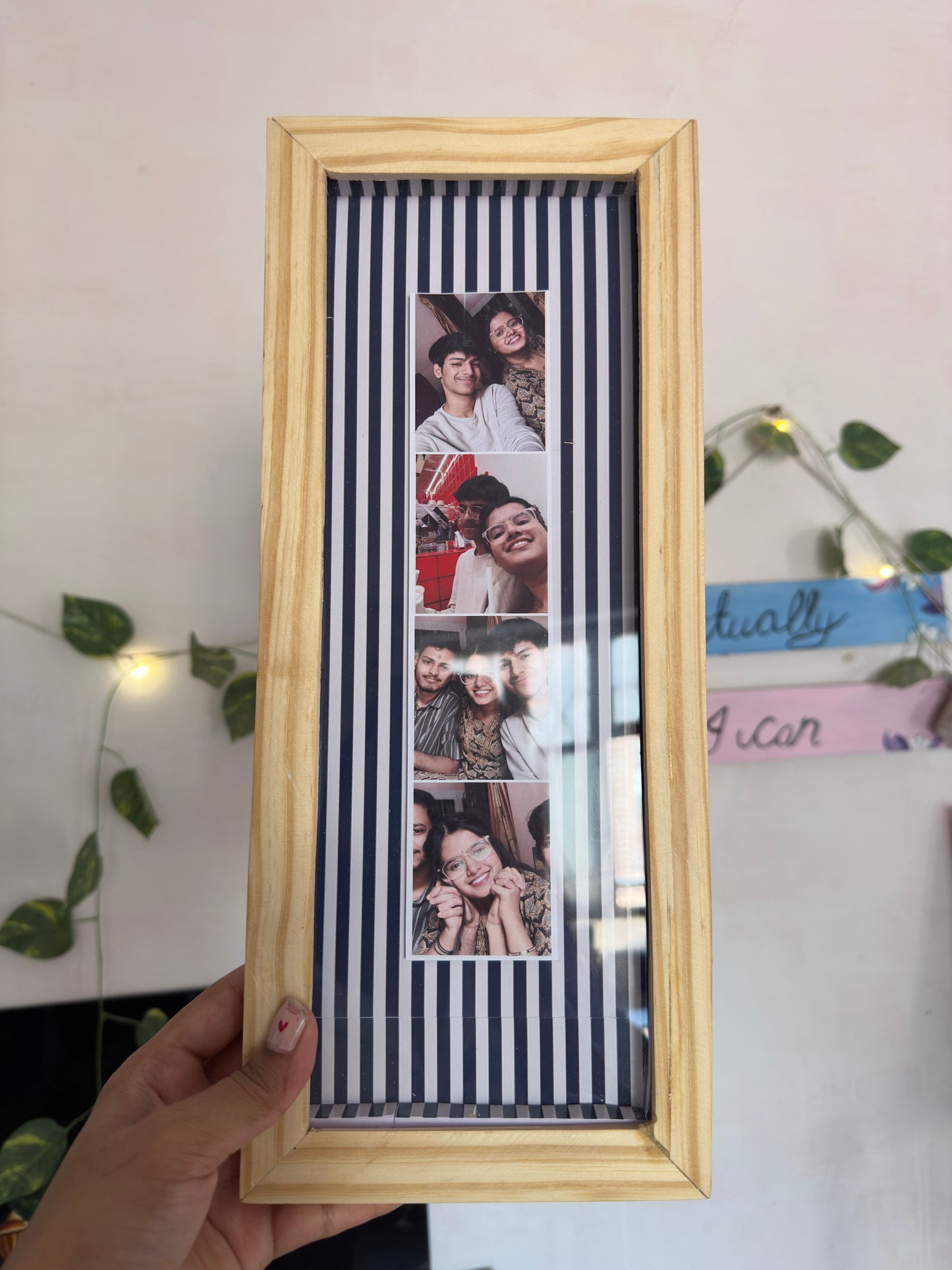 This Rakhi Gift A Memory | Pine Wood Multi-Photo Frame | Personalized Rakhi Gift