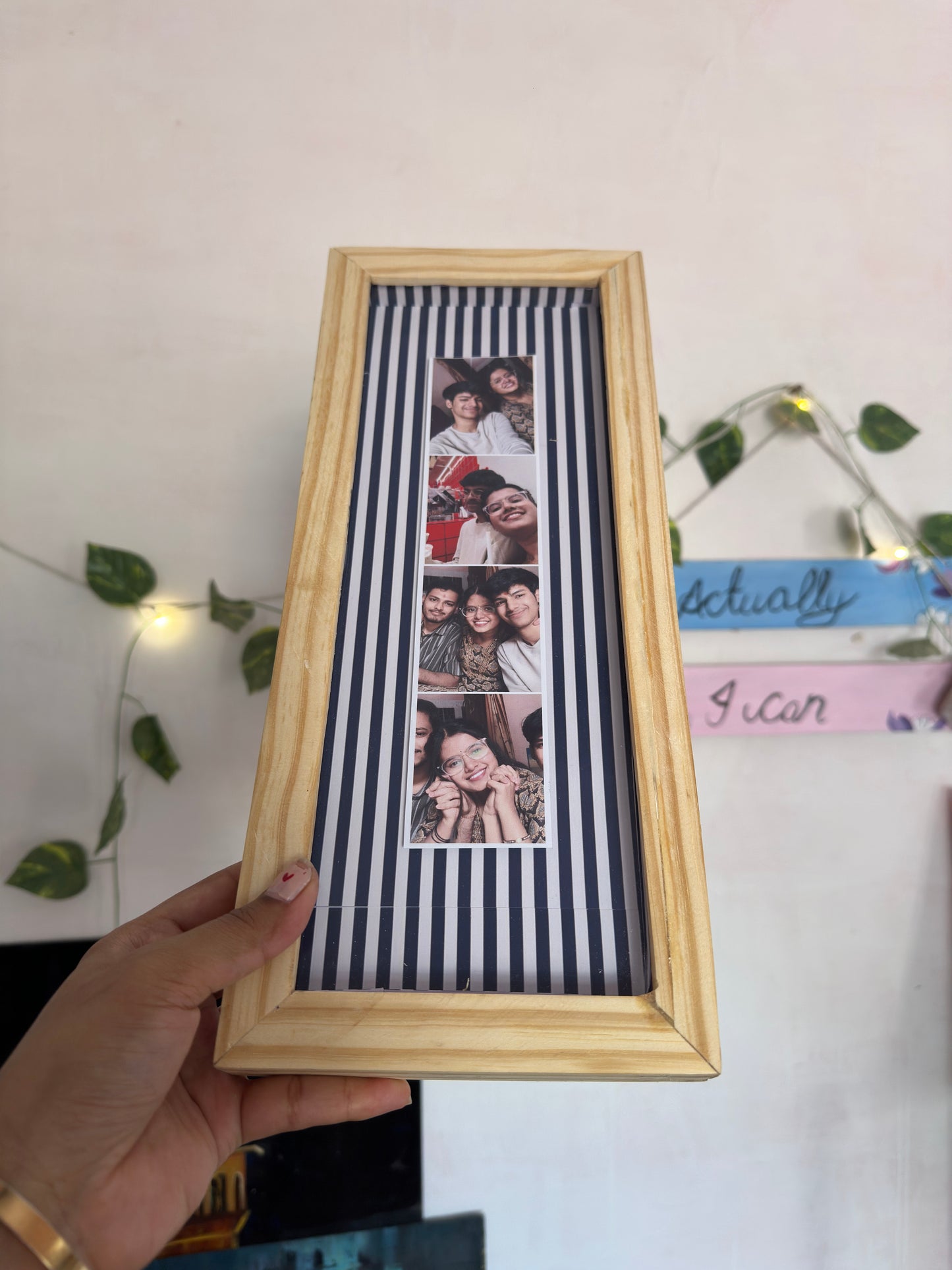 This Rakhi Gift A Memory | Pine Wood Multi-Photo Frame | Personalized Rakhi Gift